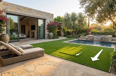 sens de pose gazon synthétique orientation des fibres jardin